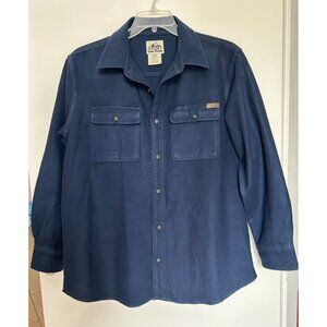Old Mill Men Flannel Navy Blue Shirt Size XL